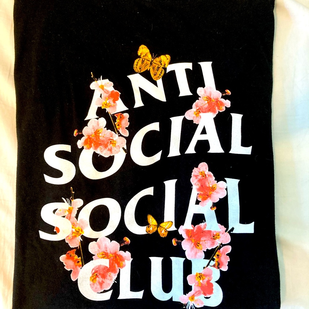 ANTI SOCIAL CLUB CHERRY BLOSSOM TEE-BLACK (L)